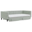 daybed med udtræk og skuffer 100x200 cm velour lysegrå