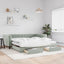 daybed med udtræk og skuffer 100x200 cm velour lysegrå