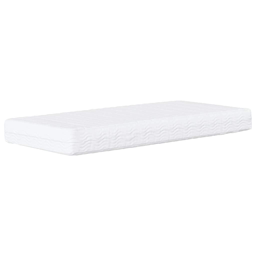 daybed med madras 90x200 cm stof cremefarvet