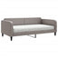 daybed med madras 100x200 cm stof gråbrun