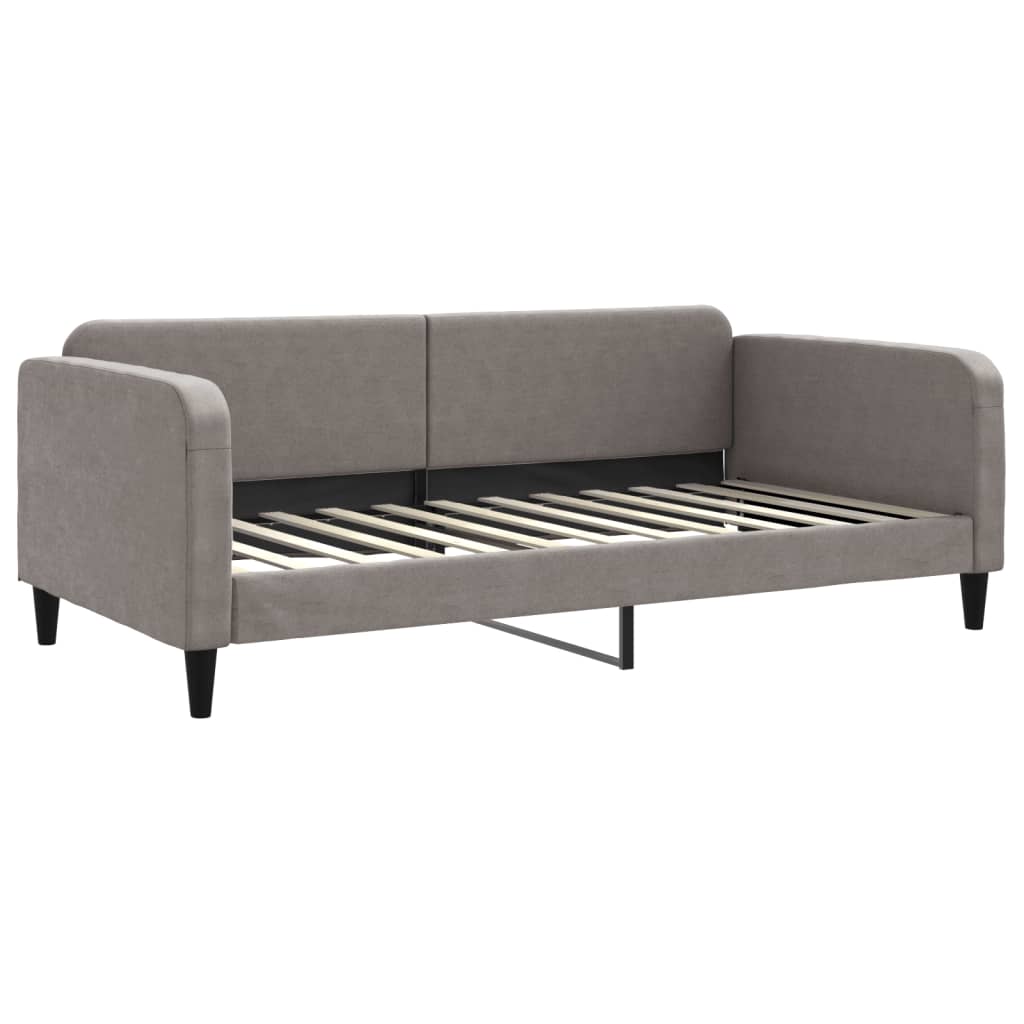 daybed med madras 100x200 cm stof gråbrun