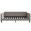 daybed med madras 100x200 cm stof gråbrun