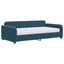 daybed med madras 100x200 cm velour blå