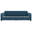 daybed med madras 100x200 cm velour blå