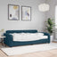 daybed med madras 100x200 cm velour blå