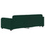 daybed med udtræk 80x200 cm velour mørkegrøn