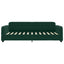 daybed med udtræk 80x200 cm velour mørkegrøn