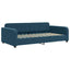 daybed med udtræk 90x200 cm velour blå