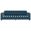 daybed med udtræk 90x200 cm velour blå