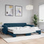 daybed med udtræk 90x200 cm velour blå