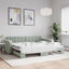 daybed med udtræk 90x200 cm velour lysegrå