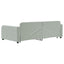 daybed med udtræk 100x200 cm velour lysegrå