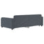 daybed med udtræk 100x200 cm velour mørkegrå