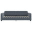 daybed med udtræk 100x200 cm velour mørkegrå