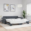 daybed med udtræk 100x200 cm velour mørkegrå