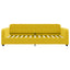 daybed med udtræk 100x200 cm velour gul