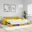 daybed med udtræk 100x200 cm velour gul