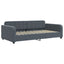daybed med udtræk og madras 100x200 cm velour mørkegrå