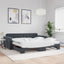 daybed med udtræk og madras 100x200 cm velour mørkegrå