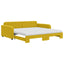 daybed med udtræk og madras 100x200 cm velour gul