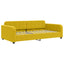 daybed med udtræk og madras 100x200 cm velour gul
