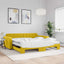 daybed med udtræk og madras 100x200 cm velour gul