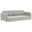 daybed med udtræk og skuffer 80x200 cm velour lysegrå