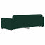 daybed med udtræk og skuffer 80x200 cm velour mørkegrøn