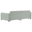daybed med udtræk og skuffer 100x200 cm velour lysegrå