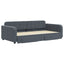 daybed med udtræk og skuffer 100x200 cm velour mørkegrå