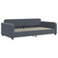 daybed med udtræk og skuffer 100x200 cm velour mørkegrå