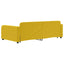 daybed med udtræk og skuffer 100x200 cm velour gul