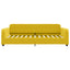daybed med udtræk og skuffer 100x200 cm velour gul