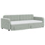 daybed med udtræk og skuffer 80x200 cm velour lysegrå