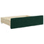 daybed med udtræk og skuffer 80x200 cm velour mørkegrøn