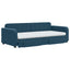 daybed med udtræk og skuffer 90x200 cm velour blå