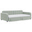 daybed med udtræk og skuffer 100x200 cm velour lysegrå