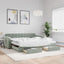 daybed med udtræk og skuffer 100x200 cm velour lysegrå