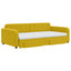daybed med udtræk og skuffer 100x200 cm velour gul
