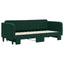 daybed med udtræk 80x200 cm velour mørkegrøn
