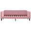 daybed med udtræk 80x200 cm velour lyserød
