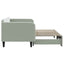 daybed med udtræk 90x200 cm velour lysegrå