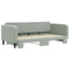 daybed med udtræk 100x200 cm velour lysegrå
