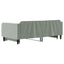 daybed med udtræk 100x200 cm velour lysegrå