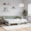 daybed med udtræk 100x200 cm velour lysegrå