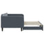 daybed med udtræk 100x200 cm velour mørkegrå