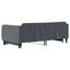 daybed med udtræk 100x200 cm velour mørkegrå