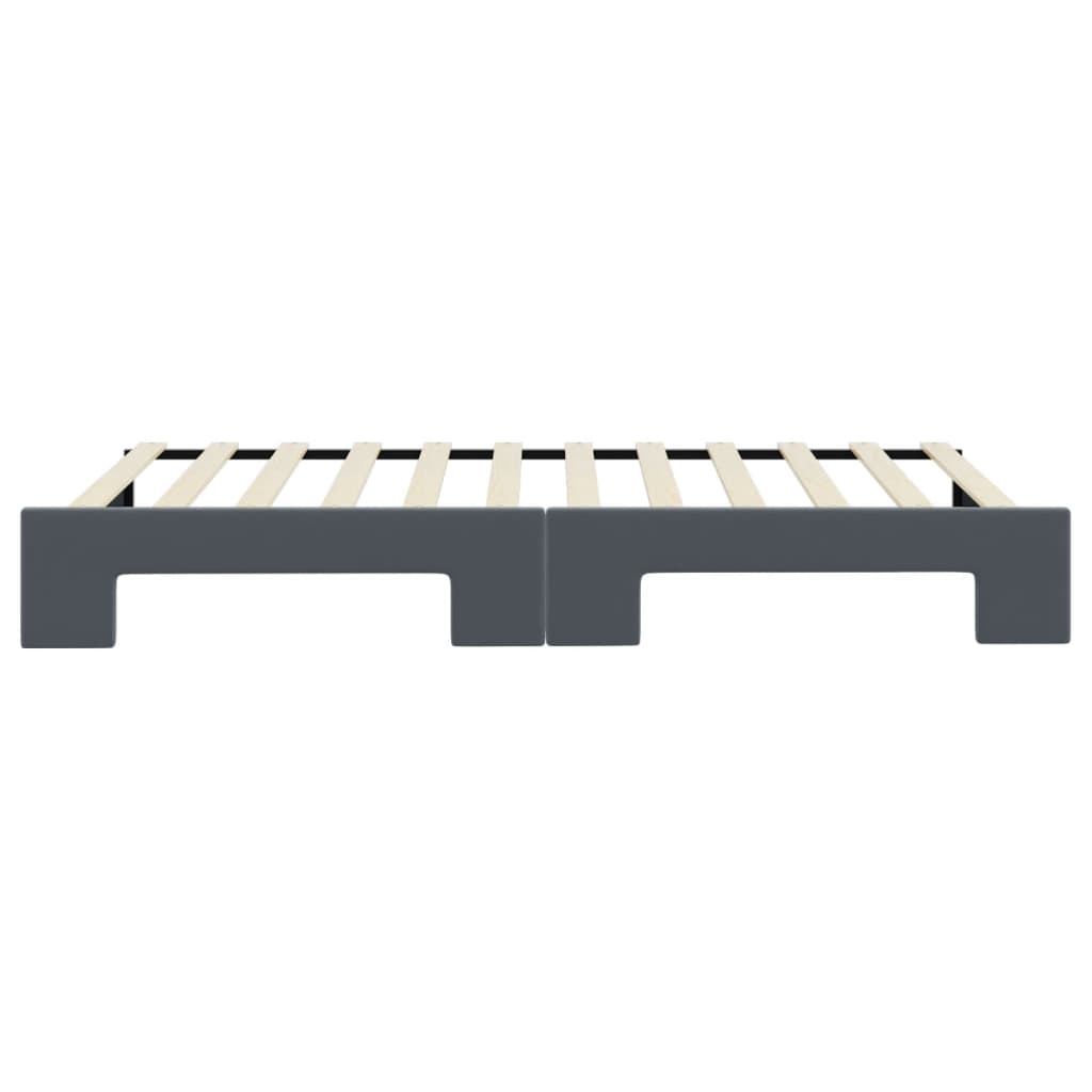 daybed med udtræk 100x200 cm velour mørkegrå