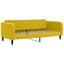daybed med udtræk 100x200 cm velour gul