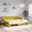 daybed med udtræk 100x200 cm velour gul